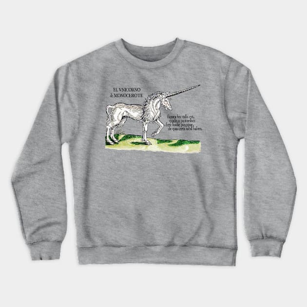 el Unicorn de Monocerote Crewneck Sweatshirt by The Blue Box